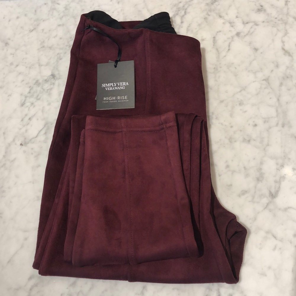 Simply Vera Wang High-Rise Faux Suede Skimmer